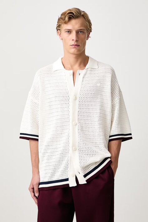 adidas Originals Crochet сорочка бавовняна чоловіча біла логотип KR9096