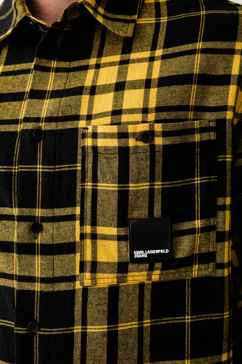 Karl Lagerfeld Jeans сорочка чоловіча бавовняна — AW26-KDMZT7, жовтий — фото 5