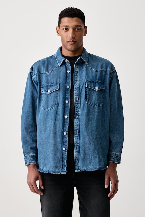 Levi's Πουκάμισο ανδρικό ντένιμ DENAMORE WESTERN μπλε 0085T