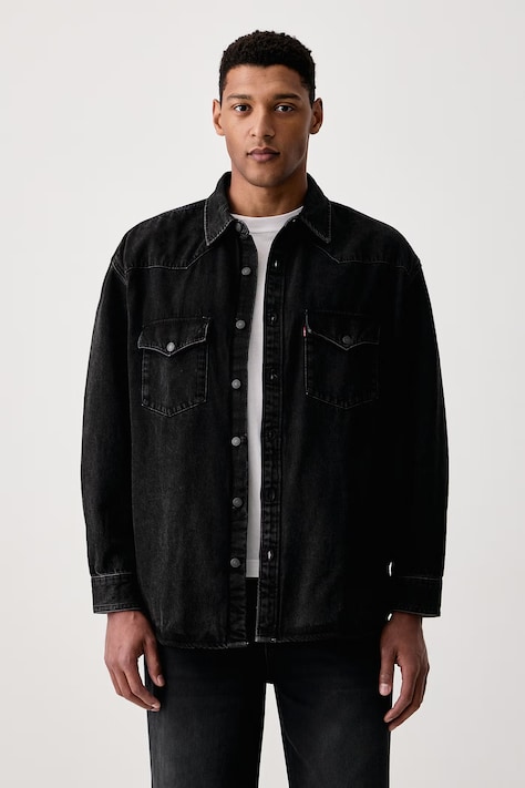 Levi's Kurtka koszulowa męska jeansowa DENAMORE WESTERN czarna 0085T
