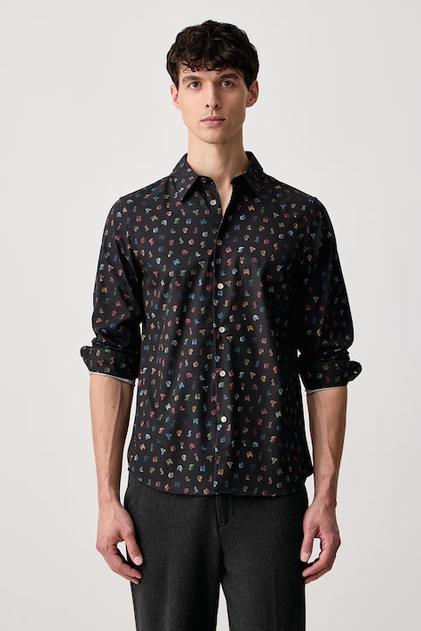 PS Paul Smith Koszula męska bawełniana czarna M2R-149T-W22793