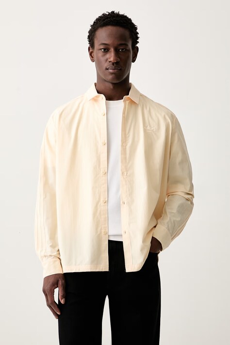 adidas Originals koszula męska bawełniana żółta gładka KQ8865