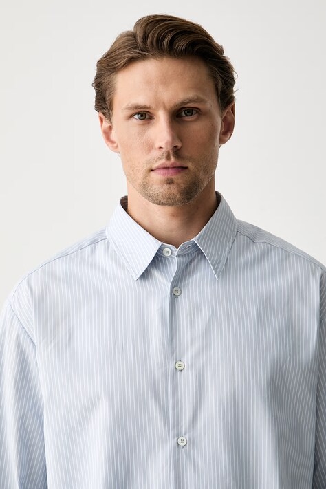 A.P.C. сорочка чоловіча бавовняна chemise malo sans poche — AW26-KDMZW5, блакитний — фото 4