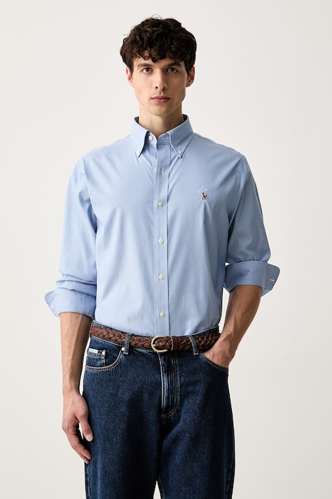 Polo Ralph Lauren koszula oxford męska bawełniana niebieska w paski 712B22539