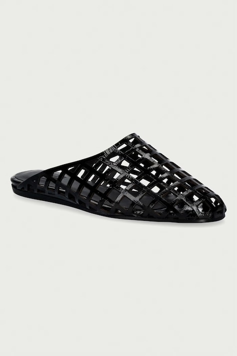 Billi Bi Ciabatte slide da donna in pelle Black naplack 260 nere A498