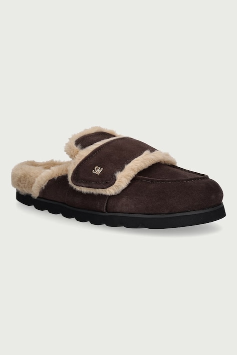 Steve Madden Kapcie damskie zamszowe Bomb-SM brązowe 11005767