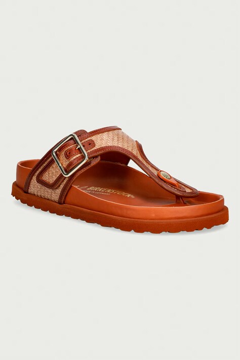 Birkenstock 1774 Gizeh Raffia japonki damskie brązowe 1033111