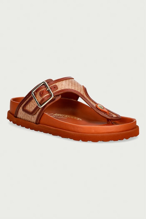 Birkenstock 1774 Gizeh Raffia japonki damskie brązowe 1033111