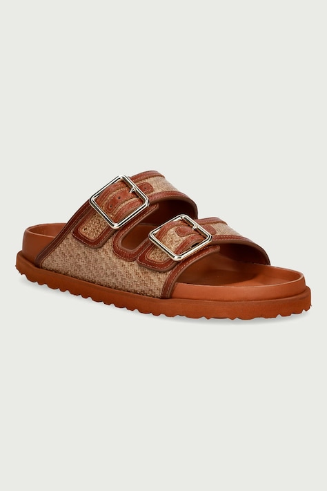 Birkenstock 1774 Arizona Raffia klapki damskie brązowe 1032507
