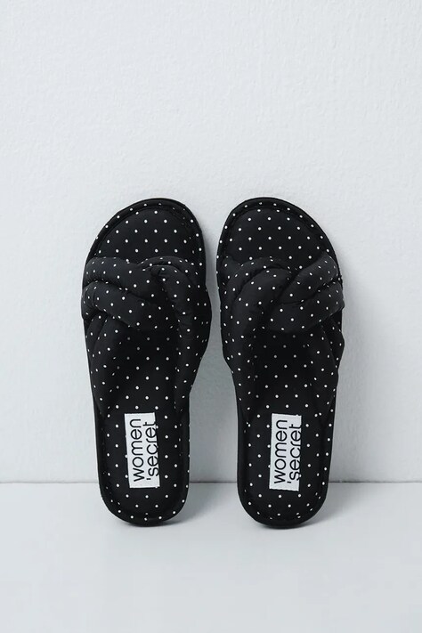 women'secret Пантофи дамски TC DOTS SLPRS BLACK черни 4994432