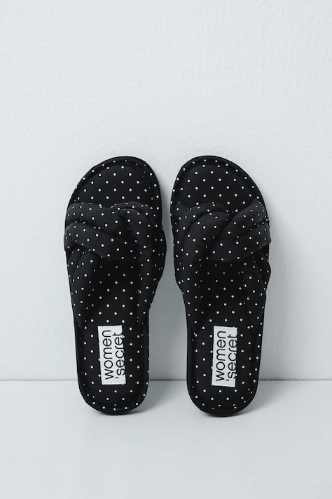 women'secret Пантофи дамски TC DOTS SLPRS BLACK черни 4994432