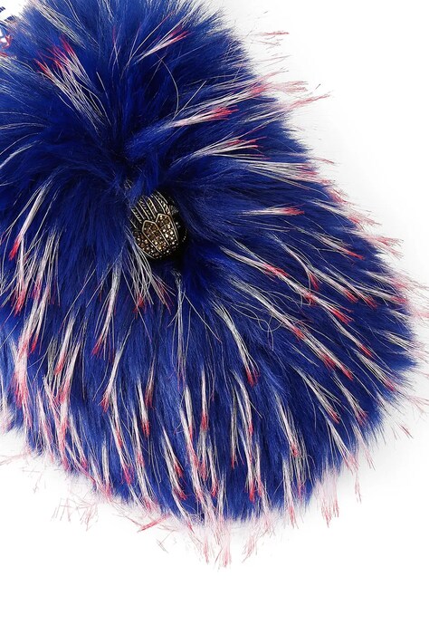 Kurt Geiger London Kapcie damskie z miękkiego materiału Kensington Slippers granatowe 6318989999