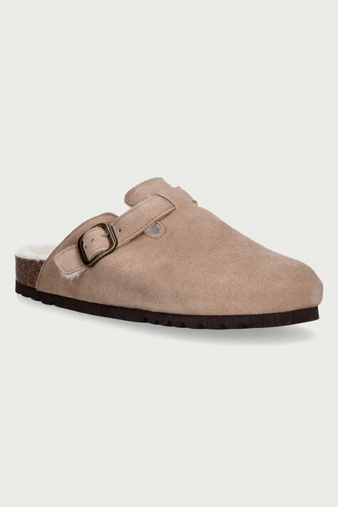 Scholl Šľapky mules dámske semišové FAE NEW béžové F318102361