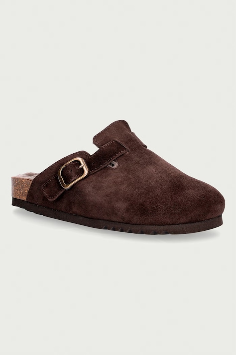 Scholl Σαγιονάρες mules Γυναικεία σουέτ FAE NEW καφέ F318101206