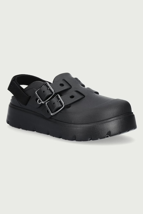 Crocs Klapki na platformie damskie Loaferette Clog czarne 214105