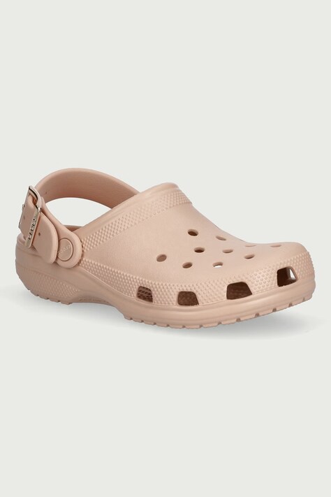 Crocs Klapki damskie Classic Metallic Buckle Clog beżowe 213543
