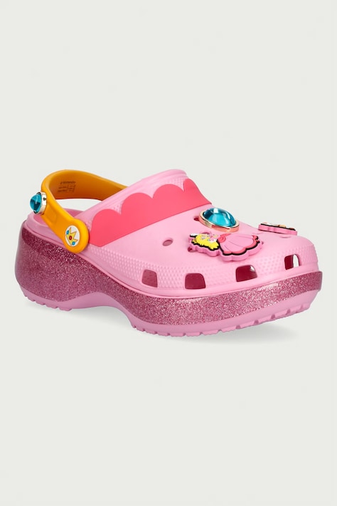 Crocs Klapki mules damskie Classic Princess Peach Platform Clog różowe 212137