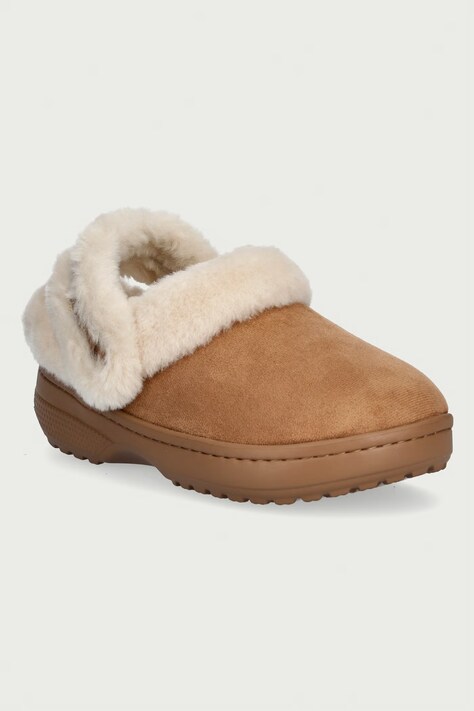 Crocs Classic Unfurgettable Suede Clog natikača za žene bež 212106