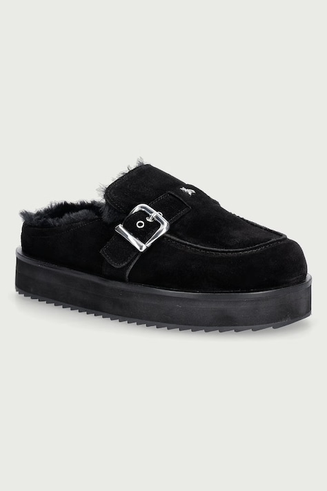 Patrizia Pepe Kapcie damskie zamszowe czarne 2Z0004 L033 FB30