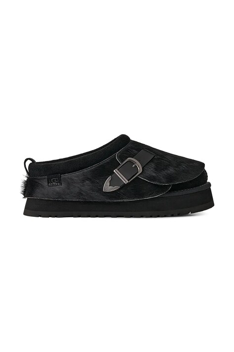 UGG Tazz Western kapcie damskie skórzane czarne 1183492-BLK