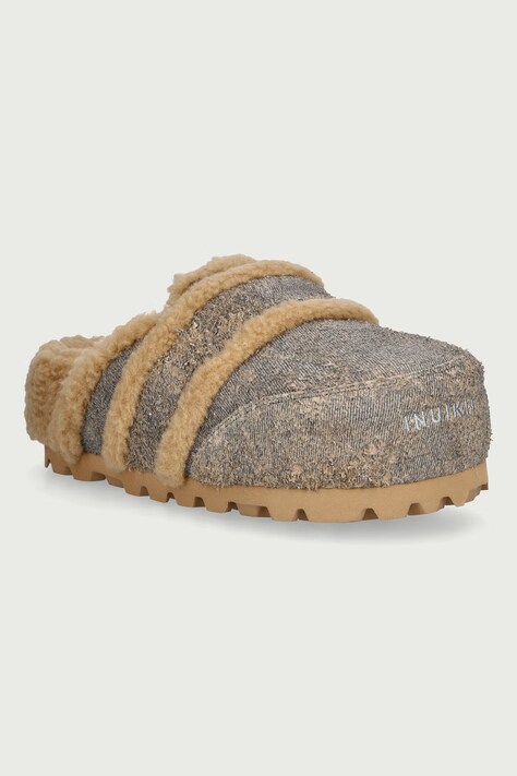 Inuikii Klapki damskie zamszowe Cozy Loafer Denim beżowe 1006.005.0031