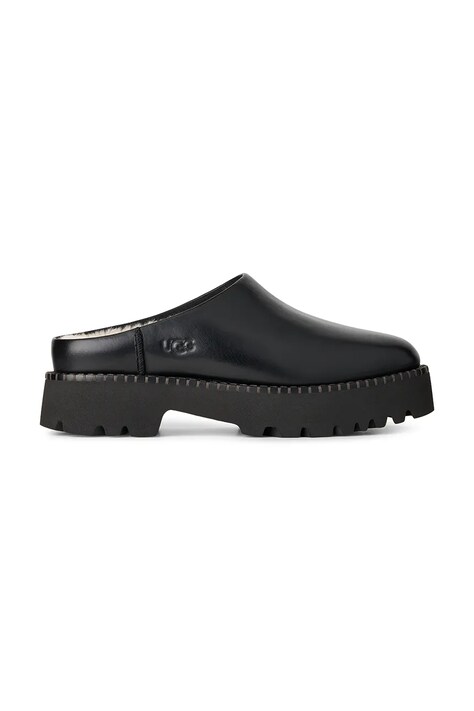 UGG Klapki damskie zamszowe W Uptowner Mule czarne 1184493.BLLE
