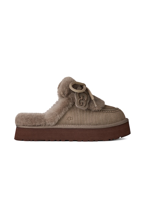 UGG Παντόφλες γυναικείες σουέτ W Disquette Heritage μπεζ 1180360.DDRG