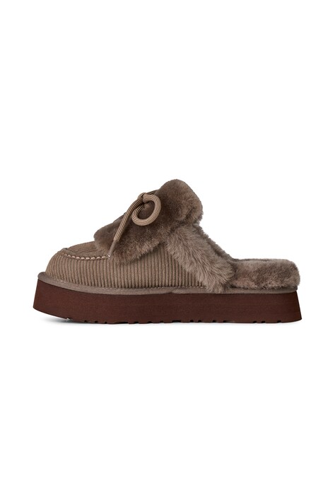 UGG Παντόφλες γυναικείες σουέτ W Disquette Heritage μπεζ 1180360.DDRG