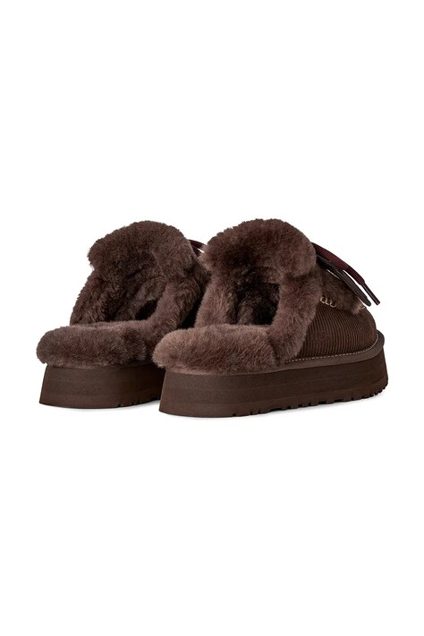 UGG Kapcie damskie zamszowe W Disquette Heritage brązowe 1180360.BCDR
