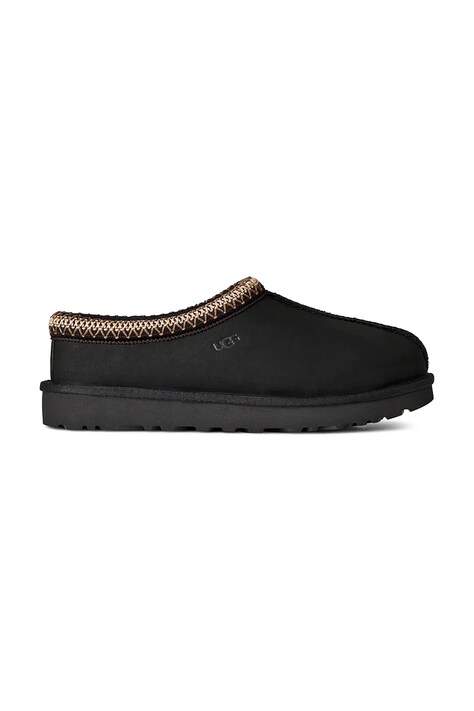 UGG Παντόφλες γυναικείες δερμάτινες W Tasman Nubuck μαύρες 1184353.BLK