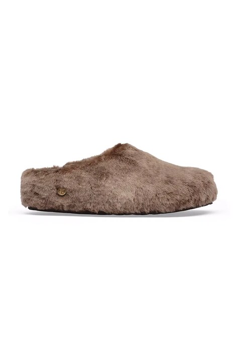 Birkenstock Amsterdam Wrapped Shearling kapcie damskie beżowe 1032547