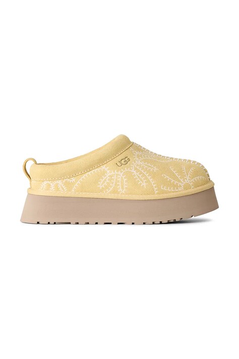 UGG Papuče dámske semišové W Tazz Botanic žlté 1180373.MTDMS