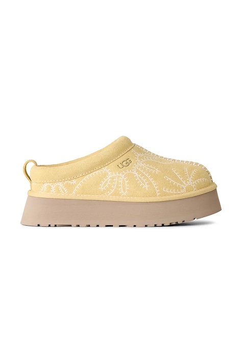 UGG Papuče dámske semišové W Tazz Botanic žlté 1180373.MTDMS