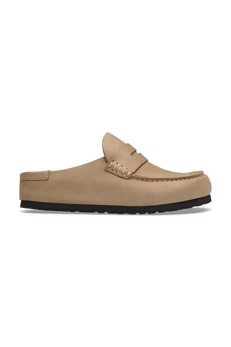 Birkenstock Naples Wrapped LEOI klapki mules damskie skórzane brązowe 1032697