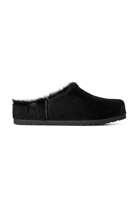 UGG Šľapky mules dámske kožené W Otzo Calf Hair Clog čierne 1180345.BLK