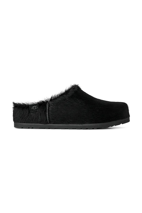 UGG Šľapky mules dámske kožené W Otzo Calf Hair Clog čierne 1180345.BLK