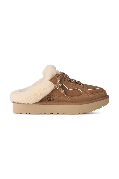 UGG W Lowmel Mule sneakers γυναικεία σουέτ καφέ mules 1180313.CHE