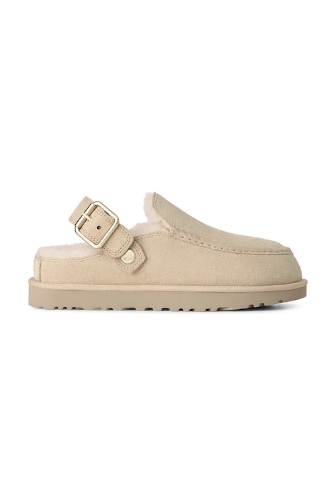 UGG W Goldenstar Evelina Clog шлёпанцы для женщин замшевые бежевые 1180251.SNDC