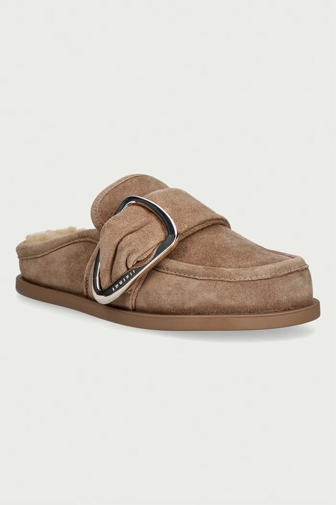 Inuikii klapki mules damskie zamszowe Shearling Mule Soft beżowe 1006.003.0041