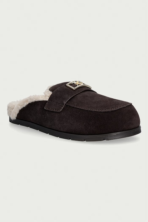 Armani Exchange natikače za žene od brušene kože smeđe XW003096 AF27450 M6444