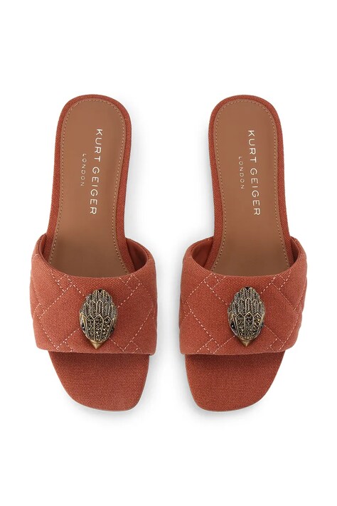 Kurt Geiger London шльопанці на пласкому підборі жіночі Kensington Flat Sandal Rust — AW26-KLDZU3, коричневий — фото 2