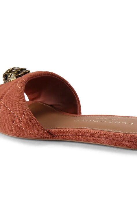 Kurt Geiger London шльопанці на пласкому підборі жіночі Kensington Flat Sandal Rust — AW26-KLDZU3, коричневий — фото 3