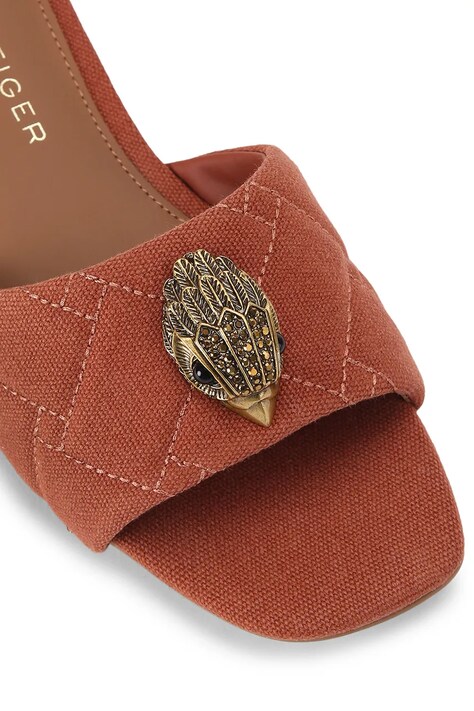 Kurt Geiger London шльопанці на пласкому підборі жіночі Kensington Flat Sandal Rust — AW26-KLDZU3, коричневий — фото 4
