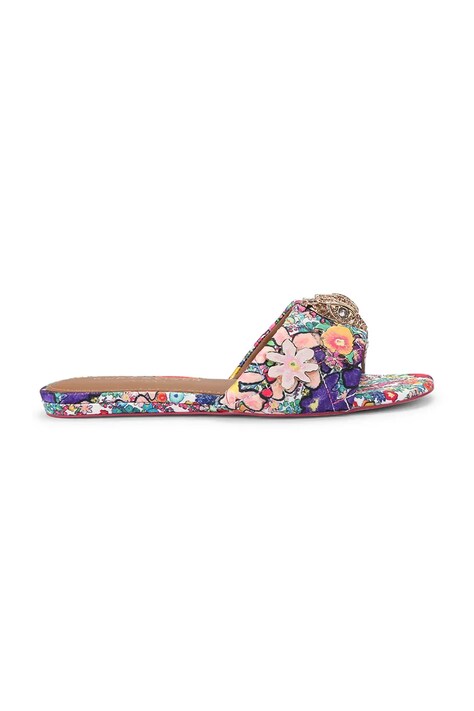 Kurt Geiger London klapki na płaskim obcasie damskie Kensington Flat Sandal multicolor 8496119689
