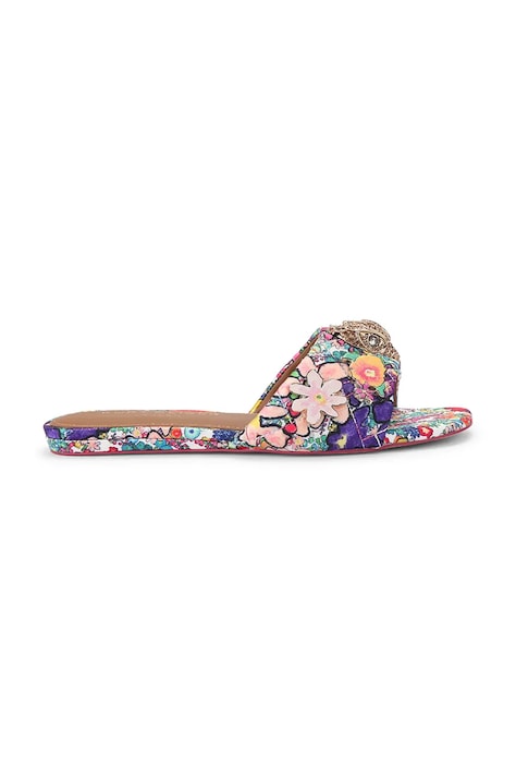 Kurt Geiger London klapki na płaskim obcasie damskie Kensington Flat Sandal multicolor 8496119689