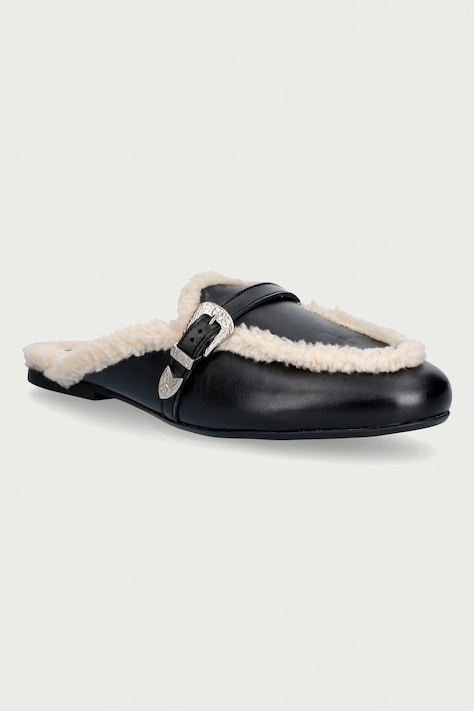 Posa σαγιονάρες mules Γυναικεία δερμάτινες Aspen Mule μαύρες PW232.600