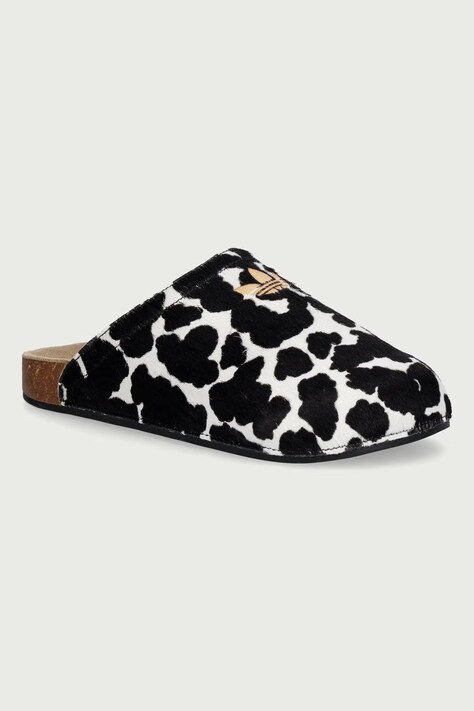 adidas Originals Șlapi mocasini pentru femei din piele Adimule negri KI0407