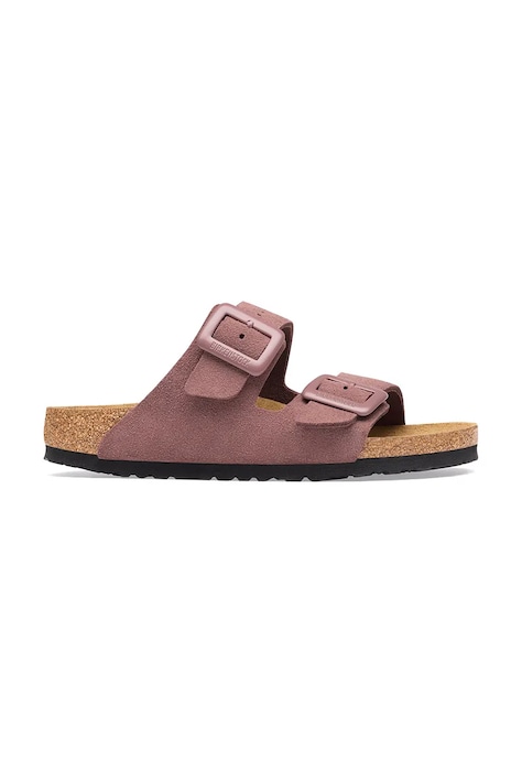 Birkenstock Шльопанці жіночі замшеві Arizona Suede Cushion Buckle рожеві 1033103