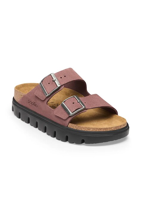 Birkenstock σαγιονάρες Γυναικεία σουέτ Arizona Chunky Suede Leather ροζ 1033081