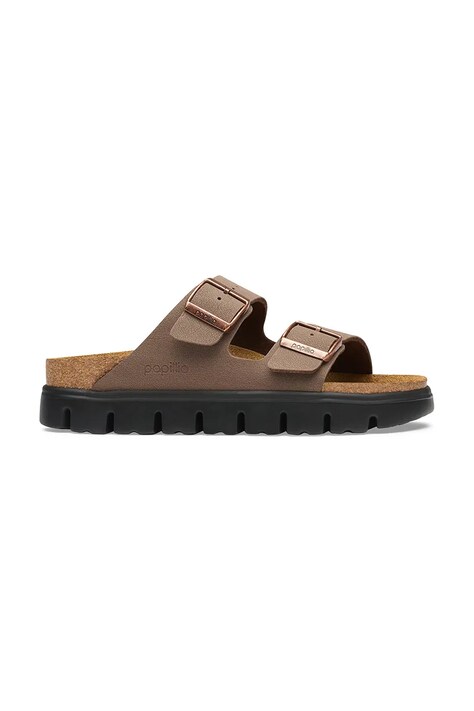 Birkenstock šľapky dámske x Papillio Arizona Chunky Birkibuc hnedé 1033056